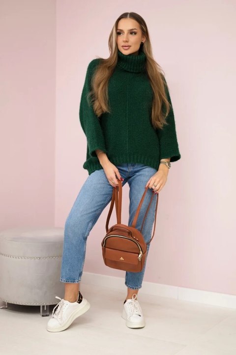 Sweter z golfem ciemny zielony uniwersalny Sweter z golfem ciemny zielony uniwersalny