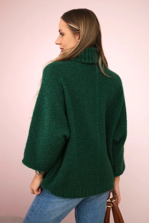 Sweter z golfem ciemny zielony uniwersalny Sweter z golfem ciemny zielony uniwersalny