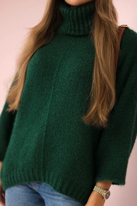 Sweter z golfem ciemny zielony uniwersalny Sweter z golfem ciemny zielony uniwersalny