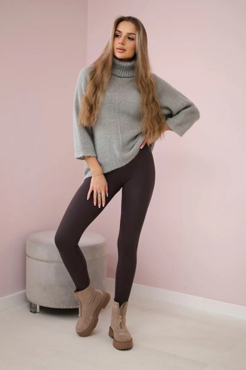 Sweter z golfem szary uniwersalny Sweter z golfem szary uniwersalny
