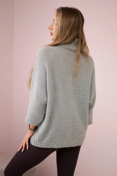 Sweter z golfem szary uniwersalny Sweter z golfem szary uniwersalny