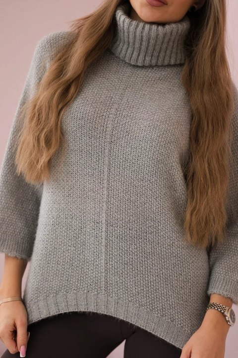 Sweter z golfem szary uniwersalny Sweter z golfem szary uniwersalny