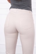 Spodnie kolorowy jeans beżowe 3XL