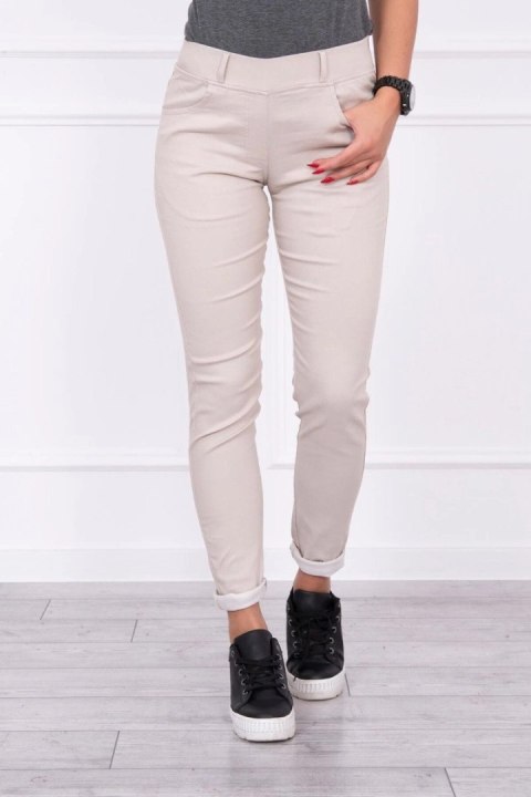 Spodnie kolorowy jeans beżowe XL Spodnie kolorowy jeans beżowe XL