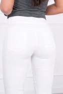 Spodnie kolorowy jeans białe XL