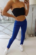 Spodnie kolorowy jeans chabrowe L