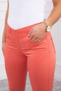 Spodnie kolorowy jeans ciemno morelowe XL