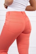 Spodnie kolorowy jeans ciemno morelowe XL