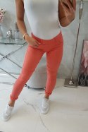 Spodnie kolorowy jeans ciemno morelowe M