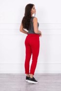 Spodnie kolorowy jeans czerwone 3XL
