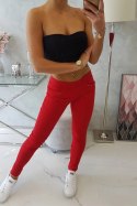Spodnie kolorowy jeans czerwone 3XL