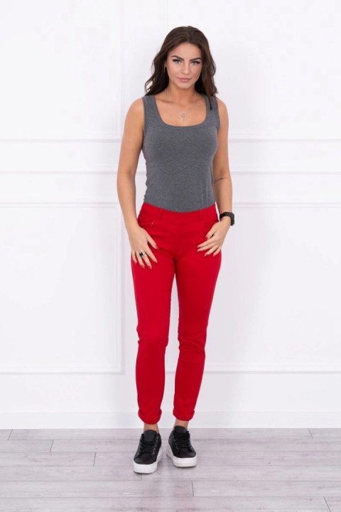 Spodnie kolorowy jeans czerwone L Spodnie kolorowy jeans czerwone L