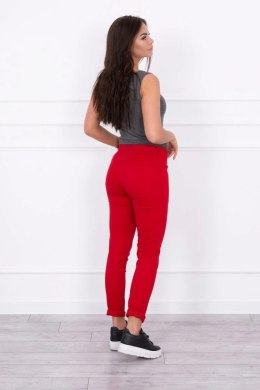 Spodnie kolorowy jeans czerwone M