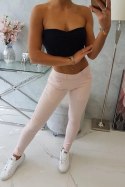 Spodnie kolorowy jeans jasny pudrowy róż M