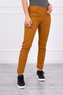 Spodnie kolorowy jeans musztardowe M
