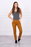 Spodnie kolorowy jeans musztardowe M