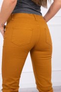 Spodnie kolorowy jeans musztardowe M