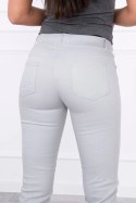 Spodnie kolorowy jeans szare XL