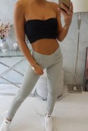 Spodnie kolorowy jeans szare XL