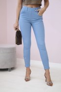 Spodnie kolorowy jeans z kokardką jeans M