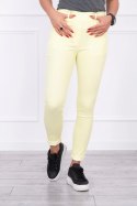 Spodnie kolorowy jeans żółte 3XL