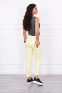 Spodnie kolorowy jeans żółte 3XL