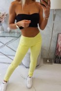 Spodnie kolorowy jeans żółte M