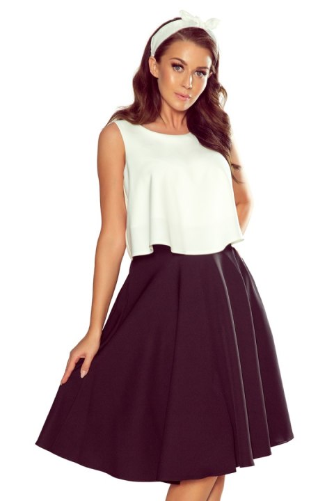 266-2 Rozkloszowana spódnica MIDI z kieszonkami - CZARNA - XL 266-2 Rozkloszowana spódnica MIDI z kieszonkami - CZARNA - XL
