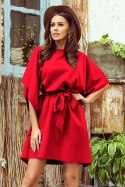 287-3 SOFIA Sukienka motyl - CZERWONA - 2XL/3XL