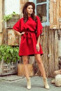 287-3 SOFIA Sukienka motyl - CZERWONA - L/XL