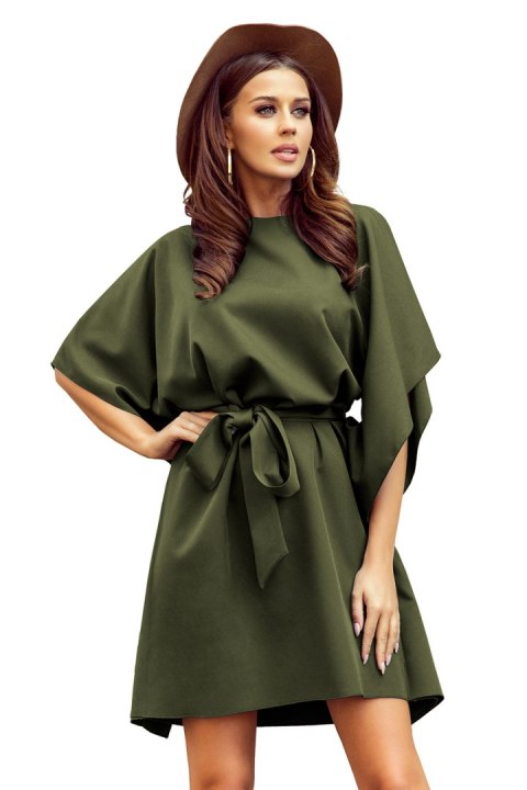 287-13 SOFIA Sukienka motyl - KHAKI - 2XL/3XL 287-13 SOFIA Sukienka motyl - KHAKI - 2XL/3XL