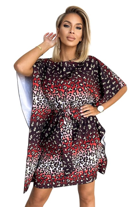 287-23 SOFIA Sukienka motyl z wiązaniem w pasie - JAGUAR - 2XL/3XL 287-23 SOFIA Sukienka motyl z wiązaniem w pasie - JAGUAR - 2XL/3XL