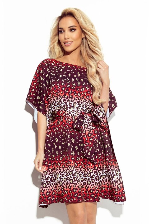 287-23 SOFIA Sukienka motyl z wiązaniem w pasie - JAGUAR - 2XL/3XL 287-23 SOFIA Sukienka motyl z wiązaniem w pasie - JAGUAR - 2XL/3XL