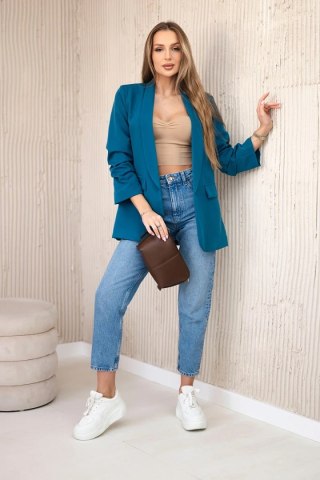 Marynarka z klapami elegancka morska uniwersalny