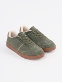 Zamszowe zielone sneakersy Sergio Leone - 40