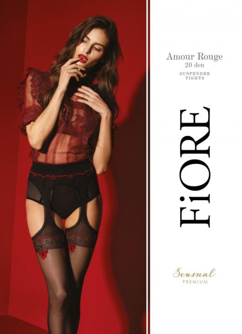 Rajstopy AMOUR ROUGE Kolor(black-red) Rozmiar(3) Rajstopy AMOUR ROUGE Kolor(black-red) Rozmiar(3)