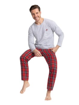 Piżama 794 Kolor(szary melanż) Rozmiar(XXXL)