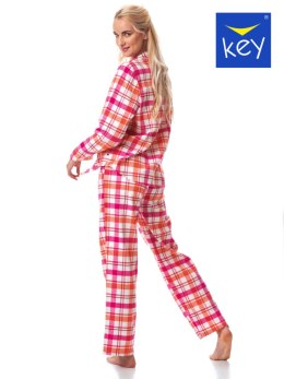 Piżama LNS 437 B23 Kolor(pomarańczowy-krata) Rozmiar(L)