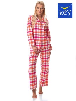 Piżama LNS 437 B23 Kolor(pomarańczowy-krata) Rozmiar(XL)