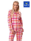 Piżama LNS 437 B23 Kolor(pomarańczowy-krata) Rozmiar(XL)
