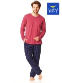 Piżama MNS 451 B22 Kolor(bordowy) Rozmiar(XXL)