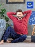 Piżama MNS 451 B22 Kolor(bordowy) Rozmiar(XXL)