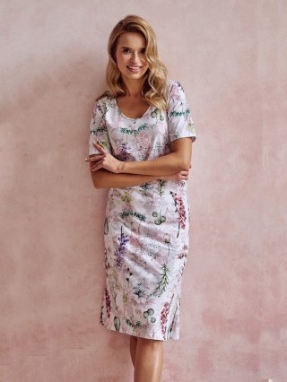 Koszula nocna 3124 OLIVE SS24 Kolor(biały-kwiatki k01) Rozmiar(M)