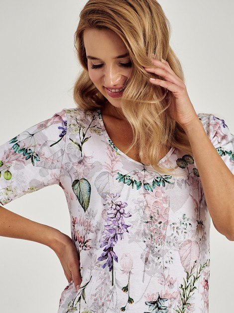 Koszula nocna 3124 OLIVE SS24 Kolor(biały-kwiatki k01) Rozmiar(M) Koszula nocna 3124 OLIVE SS24 Kolor(biały-kwiatki k01) Rozmiar(M)
