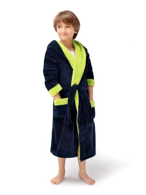 Szlafrok DELFINO Kolor(navy-lime) Rozmiar(134/140) Szlafrok DELFINO Kolor(navy-lime) Rozmiar(134/140)