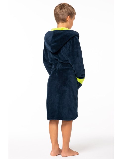 Szlafrok DELFINO Kolor(navy-lime) Rozmiar(134/140) Szlafrok DELFINO Kolor(navy-lime) Rozmiar(134/140)