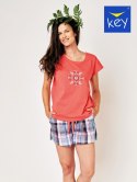 Piżama LNS 454 A24 Kolor(czerwony-kratka) Rozmiar(XL)