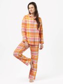 Piżama LNS 473 Kolor(pomarańczowy-krata) Rozmiar(XL)