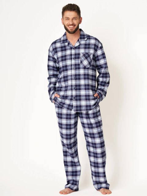 Piżama MNS 411 Kolor(granatowy-krata) Rozmiar(XL)