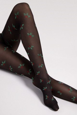Rajstopy HOLLY 40 Kolor(black-green) Rozmiar(4)